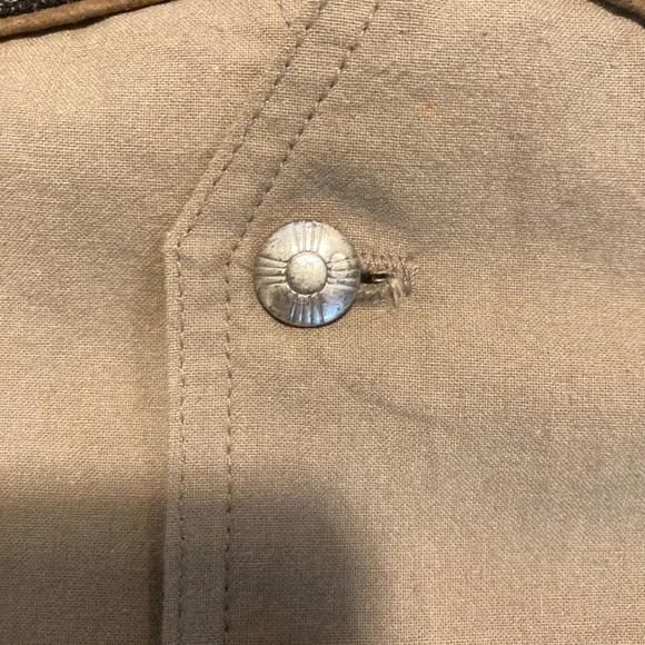 Vintage Pendelton Vest Blanket cotton native american aztec khaki western - Picture 12 of 12